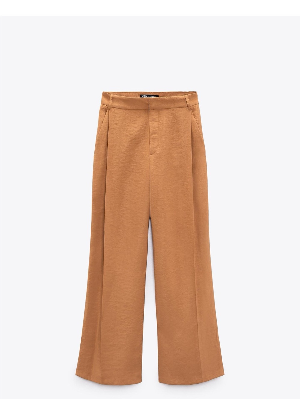 High-Waist Wide Leg Trousers - Camel